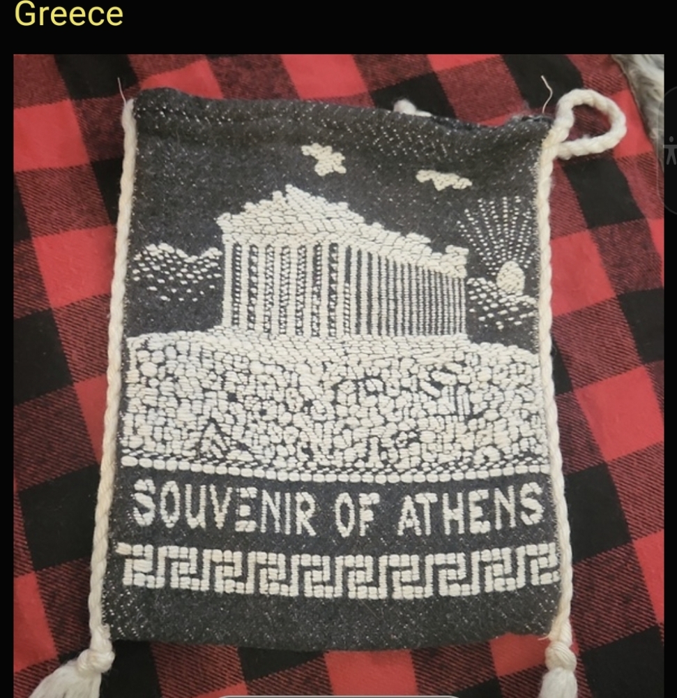 Souvenir of Athens bag handmade made in Greece